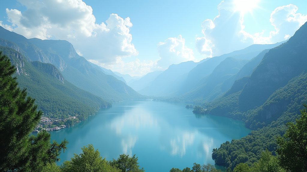 Vue magnifique du lac d