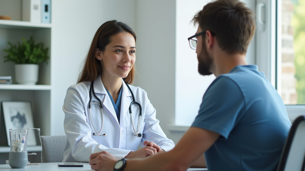 Psychologue spécialisée en santé mentale trans au travail avec un patient dans un cabinet