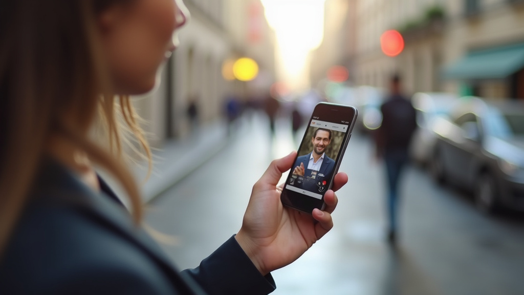Personne utilisant un téléphone portable pour naviguer sur un site de rencontre trans à Chambéry
