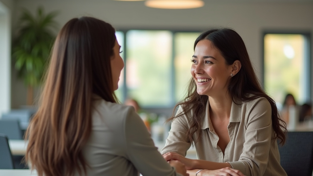 Personne trans en train de parler à une autre personne, expression bienveillante, ambiance chaleureuse