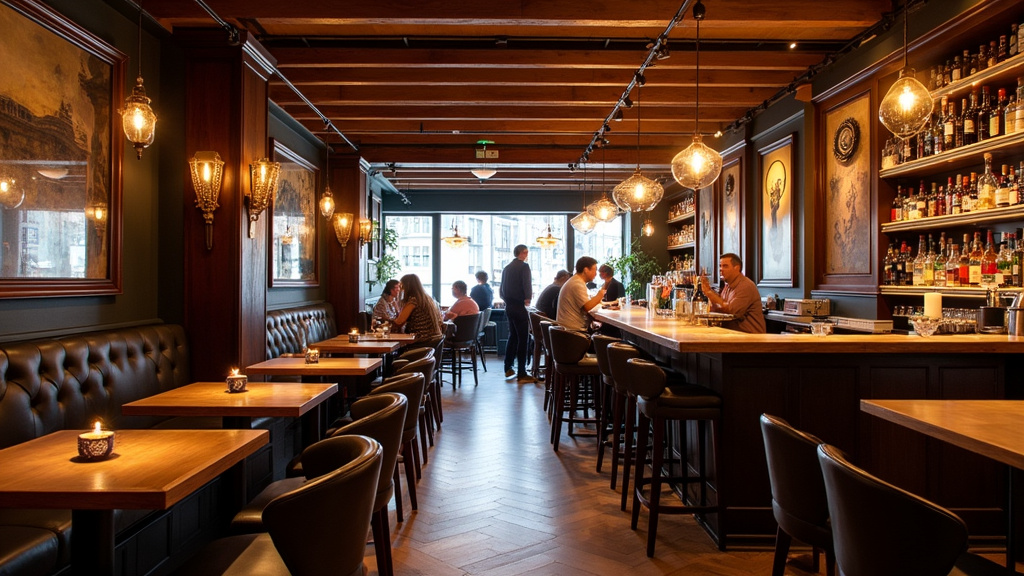 Intérieur chaleureux du bar L’Annexe à Marseille, avec des clients et une ambiance conviviale