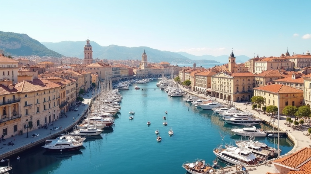 Vue panoramique du Vieux-Port et des ruelles historiques du 1er arrondissement de Marseille