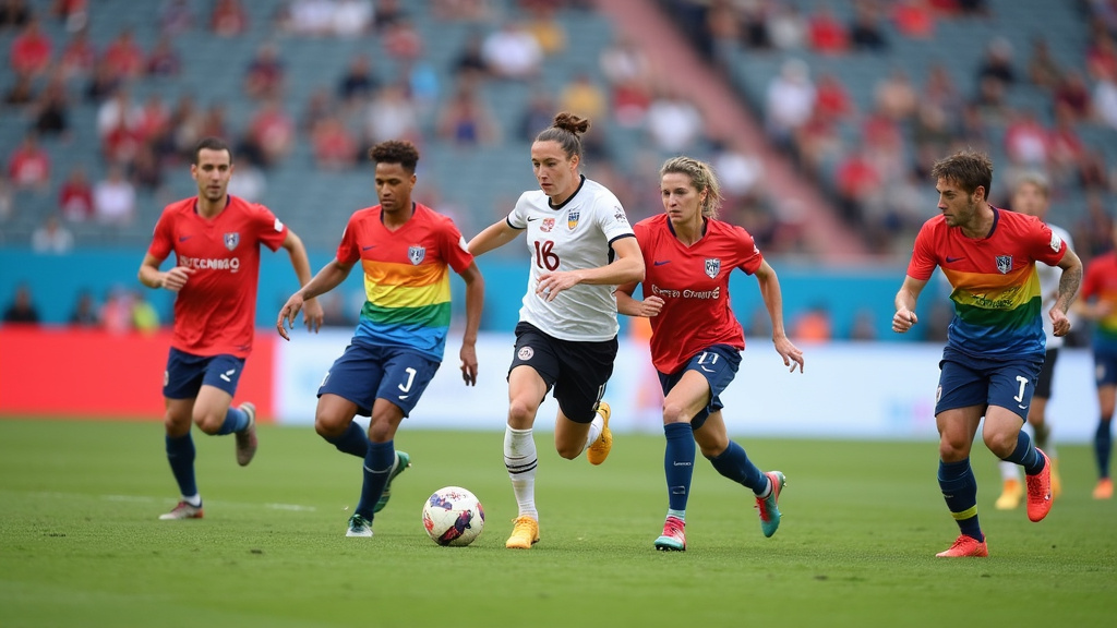 Équipe de sport LGBTQIA+ en action lors d’un match à Marseille