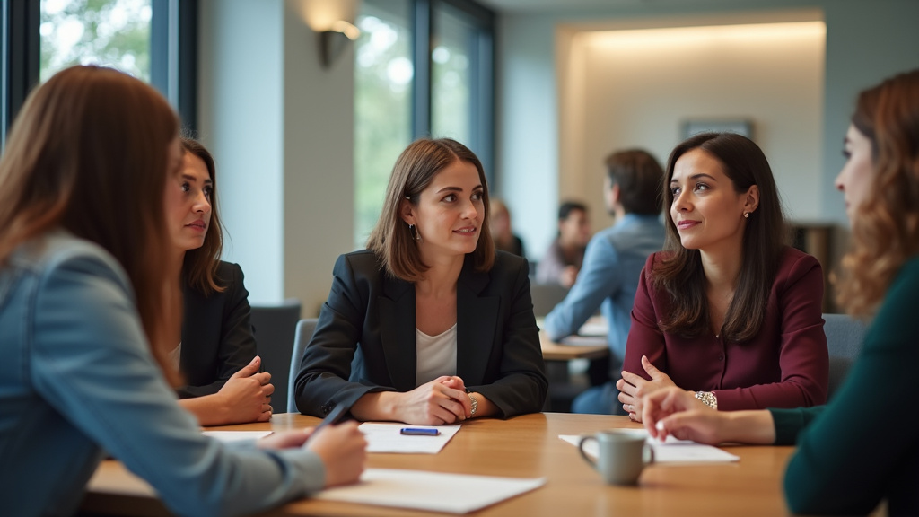 Groupe de personnes transgenres en discussion dans une salle de l