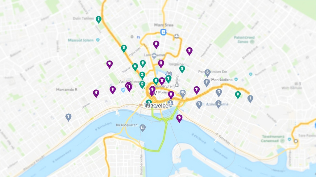 Carte interactive de Marseille avec repérage du 9ème arrondissement et zones de rencontre trans