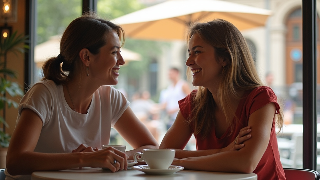 Personnes transgenres discutant dans un café inclusif à Menton