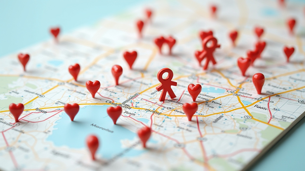 Interface d’un site de rencontre transgenre avec profils géolocalisés à Montpellier