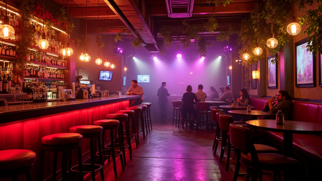 Intérieur du bar Montecito à Nantes, avec scène ouverte et ambiance festive