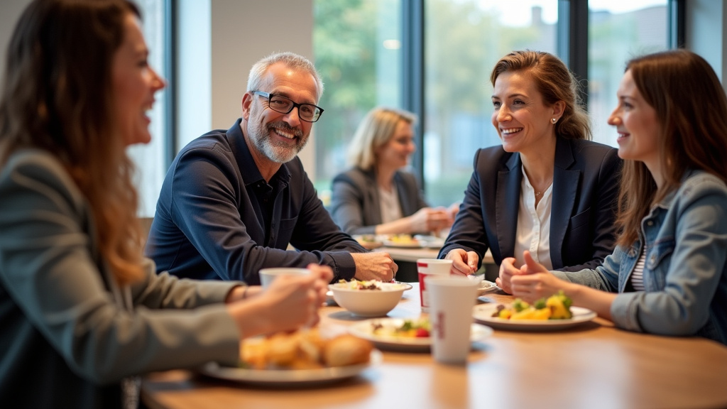 Événement de TranSphère à B17 à Nantes, avec personnes en discussion et partage de repas