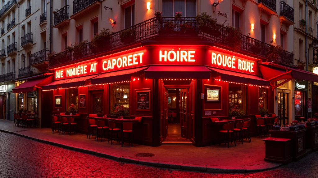 Exterieur du Rouge Minière à Paris, 11e arrondissement, deco futuriste et cabaret underground