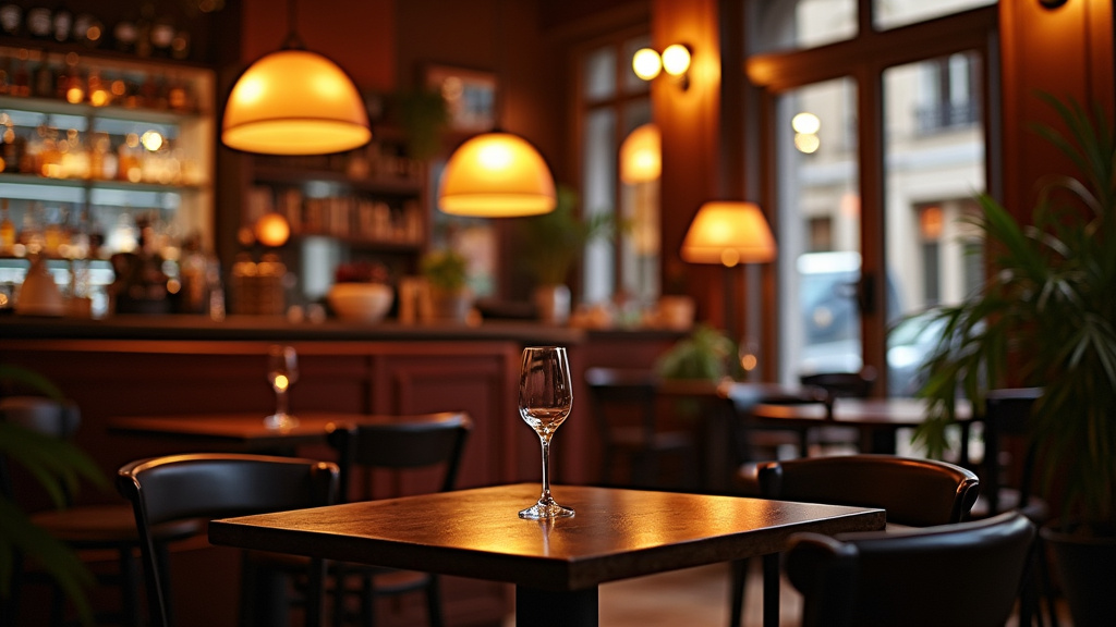 Ambiance chaleureuse d’un café du 20e arrondissement de Paris, lieu propice aux rencontres informelles