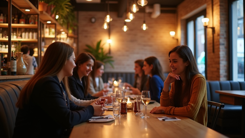 Ambiance chaleureuse d’un café inclusif à Strasbourg, où des personnes trans et alliées échangent en toute sécurité