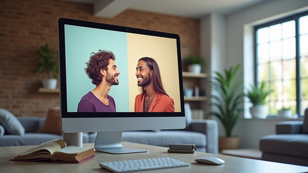 Plateforme de rencontre transgenre à Tours sur écran d'ordinateur