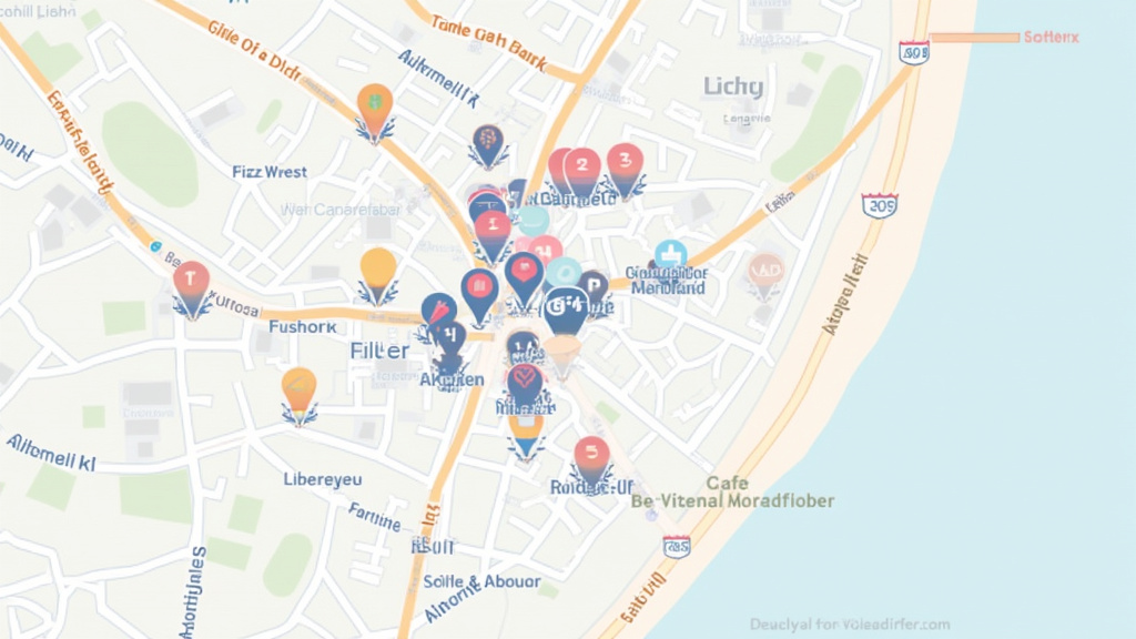 Plan de Vichy avec indication de lieux LGBT+ et inclusifs