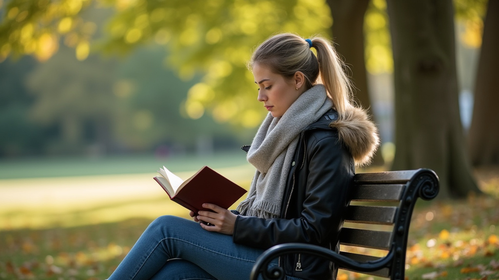 Personne transgenre en train de lire un livre dans un parc à Vitry-sur-Seine, symbole de réflexion et d'identité