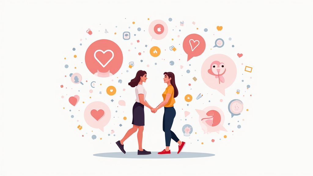 Infographie montrant les attentes principales des personnes trans en matière de rencontres : respect, authenticité, écoute, connexion humaine