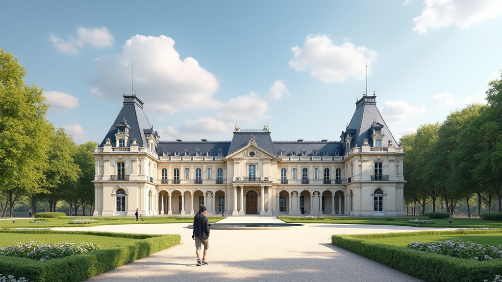 Le Palais de Chaillot en arrière-plan, un lieu emblématique du 7ème arrondissement, idéal pour une discussion en plein air ou une rencontre culturelle