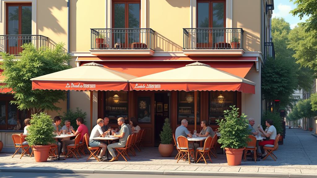 Le Drôle de Zèbre, café convivial au cœur de la Croix-Rousse, avec des clients en terrasse